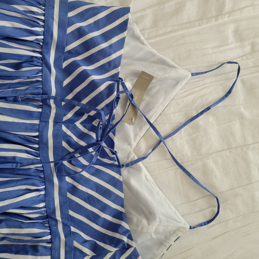 J. Crew Blue and White Striped Maxi Dress - Picture 3 of 4